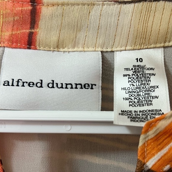 ⚫️ BOGO Alfred dunner abstract print beaded women’s blouse size 10 - Picture 3 of 9